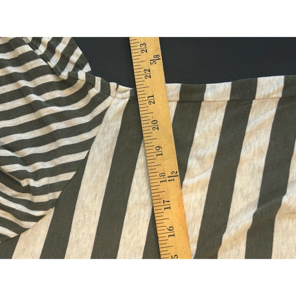 Cabi Sweater Striped Hoodie Women Size Medium M Hunter Grey Casual - Picture 6 of 7
